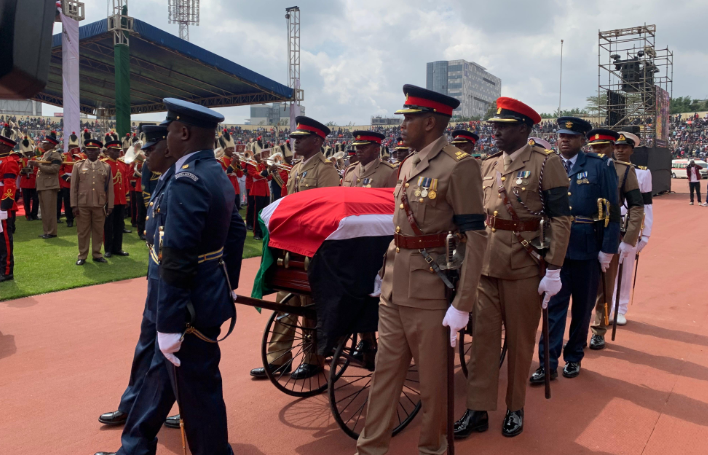 The body of former Prime Minister Raila Odinga.